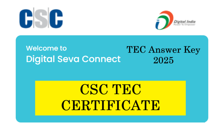 CSC TEC Answer Key 2025